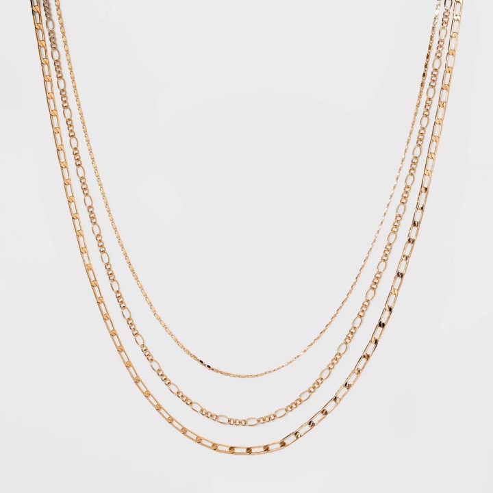 Multi-Strand Link Chain Necklace