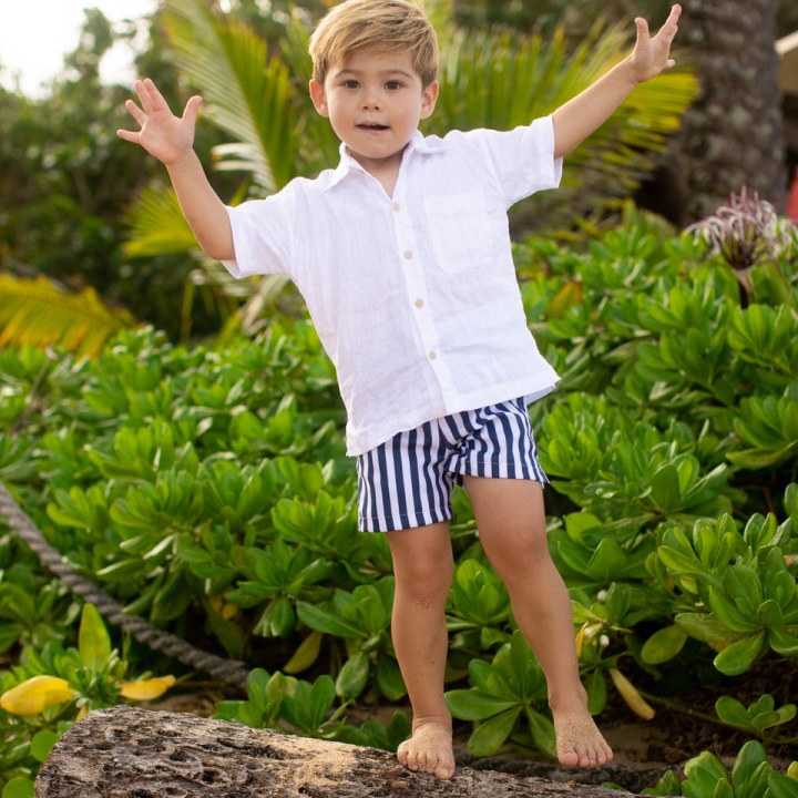 The Son of a Sailor Boys Swim Trunks