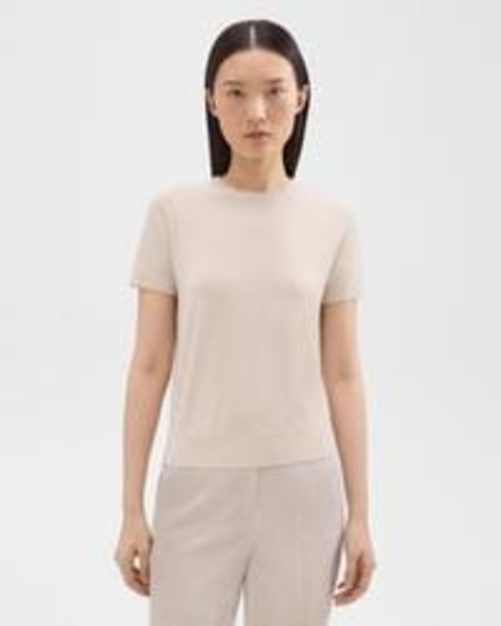 Short-Sleeve Sweater in Regal Wool