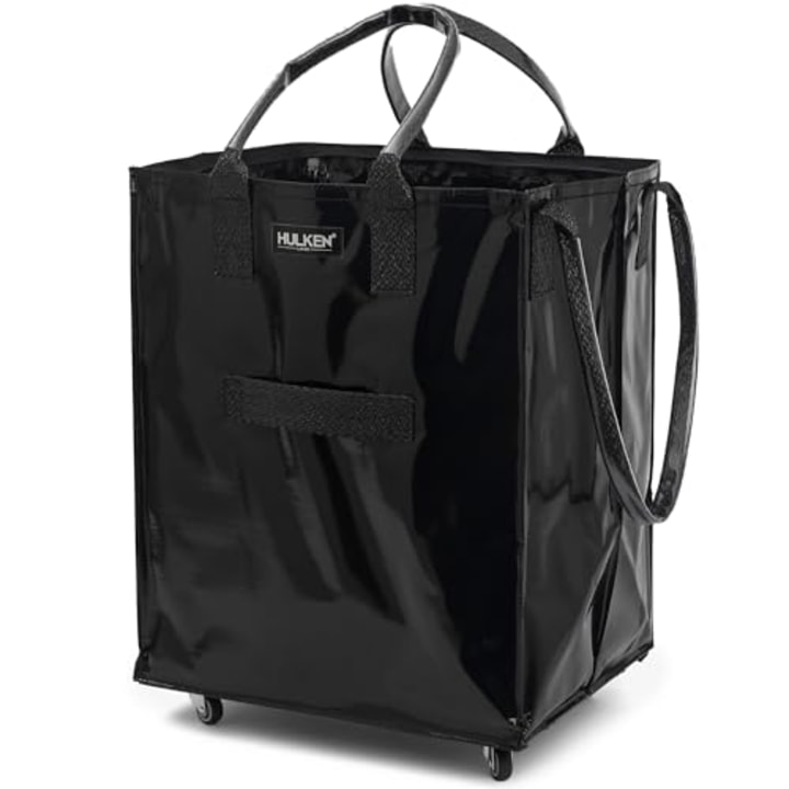 Hulken Large Black Reusable Grocery Bag On Wheels