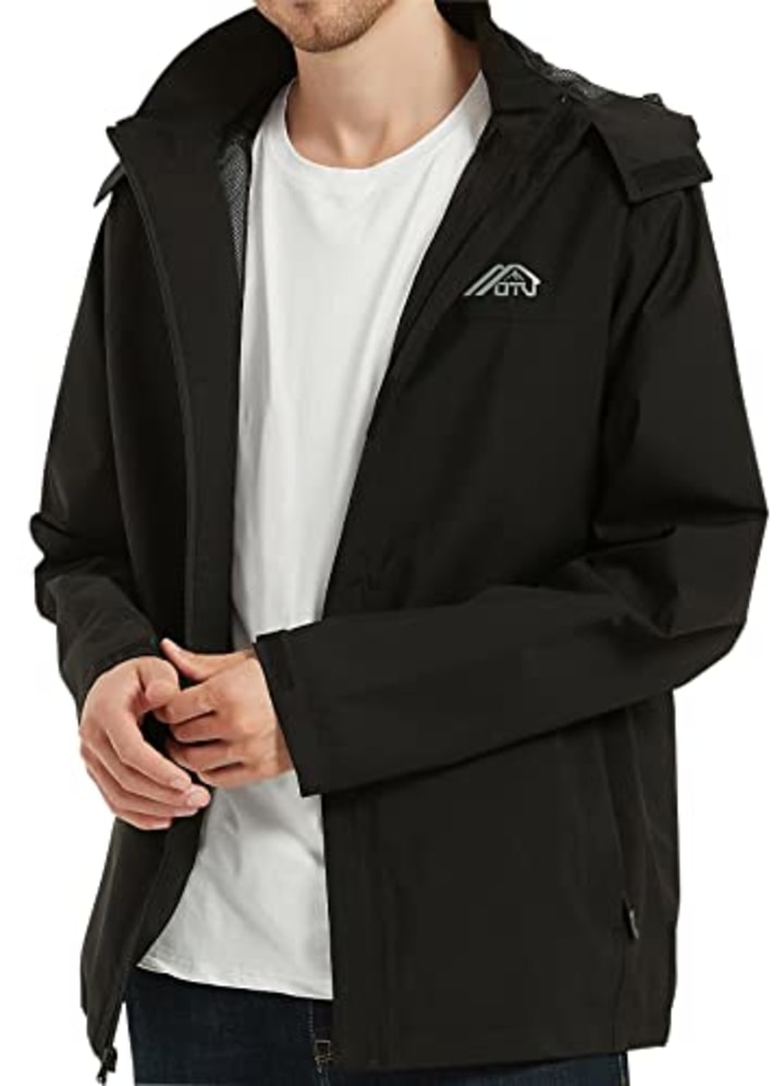 Men's Waterproof Hooded Rain Jacket