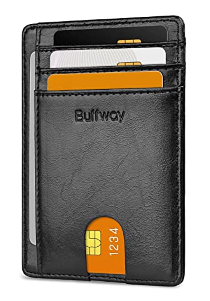 Buffway Slim Front Pocket RFID Blocking Leather Wallets