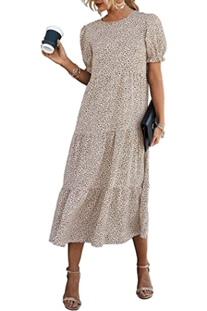 PrettyGarden Boho Midi Dress