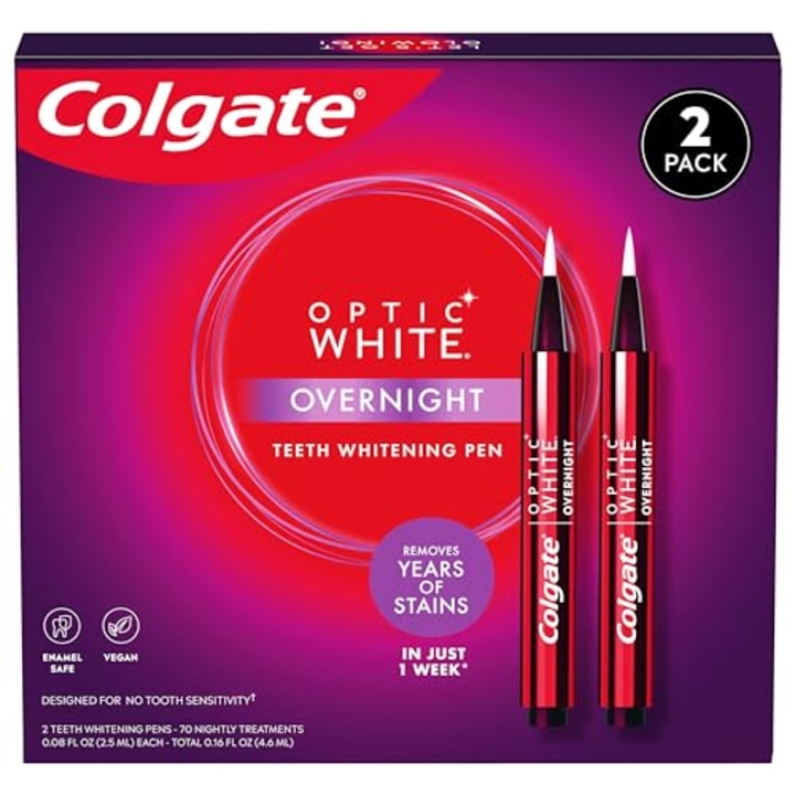 Colgate Optic White Overnight Teeth Whitening Pen 2 Pack