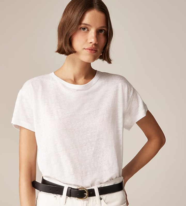 The 13 best white T shirts for women tested by an editor