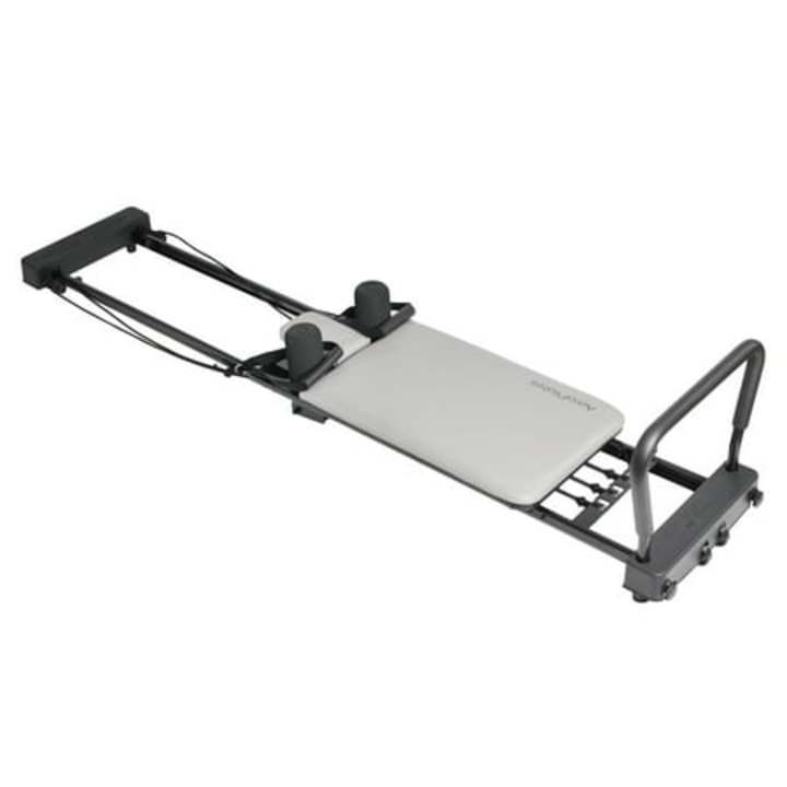 JHBYBMG Portable Pilates Reformer Set For Home - Wooden Slant Board With Resistance Bands & Twist Disc 10 thumbnail image