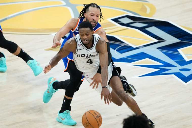De'Aaron Fox driving for the San Antonio Spurs during the 2026 NBA Finals