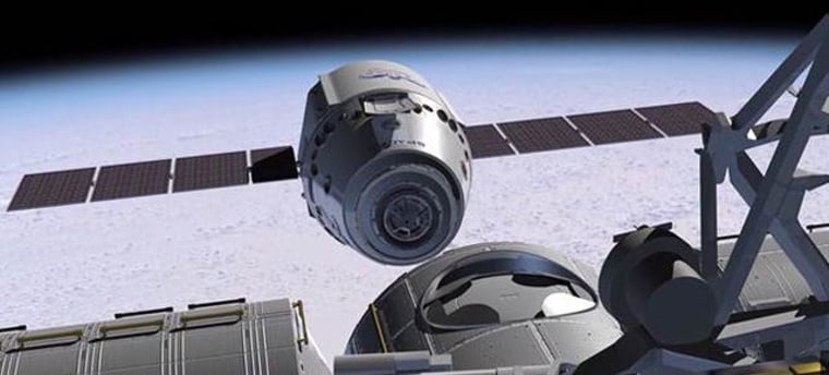 Image: Artist’s rendition of SpaceX's Dragon spacecraft