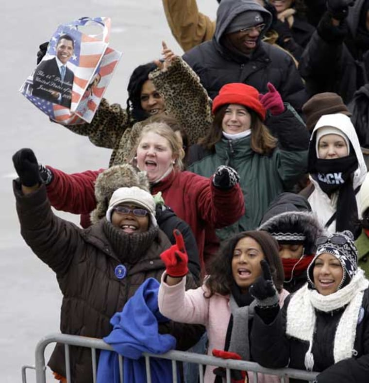 Image: People at Barack Obama's inauguration