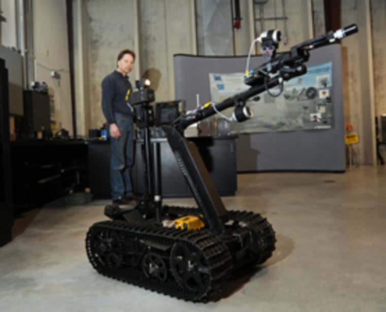 The Talon robot has a chemical, biological, radiological, nuclear and explosive detection kit that can identify more than 7,500 environmental hazards.