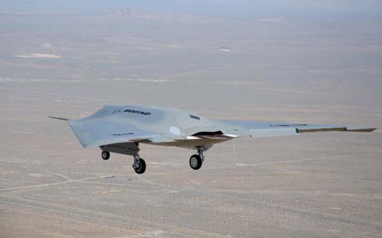 The Boeing Phantom Ray unmanned airborne system (UAS) made its first solo flight April 27 at NASA's Dryden Research Center at Edwards Air Force Base in California. 