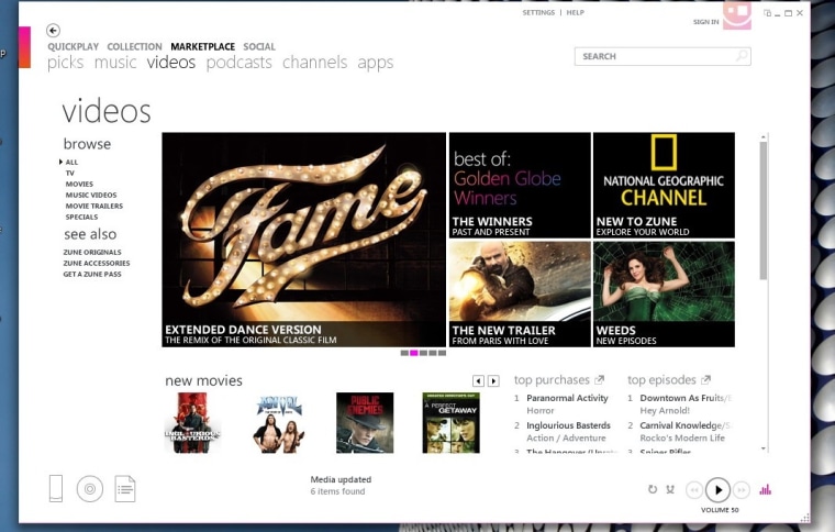 Image: Zune TV