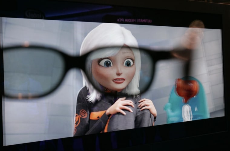 Image: 3D screen and glasses