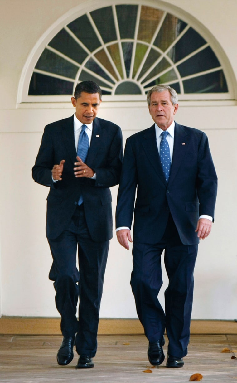 Image: George W. Bush, Barack Obama
