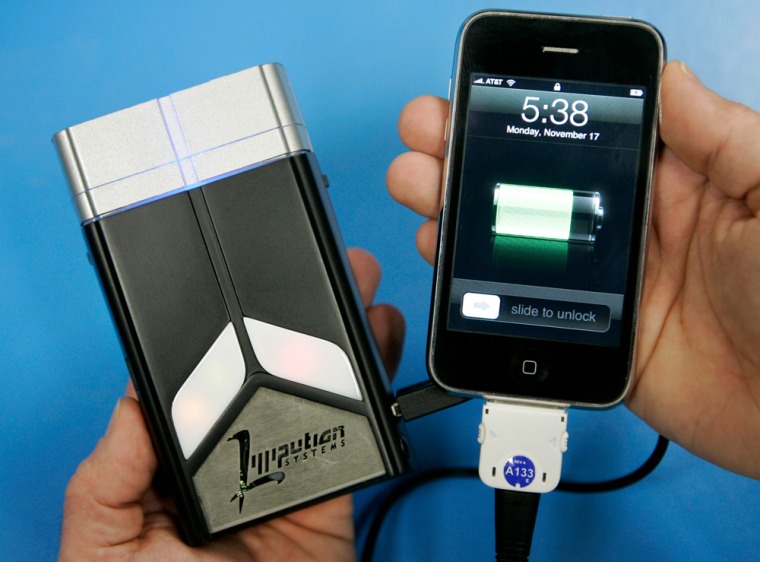 A self-contained USB mobile power system is designed to provide power for all consumer electronic devices utilizing butane and a silicon based power cell. 