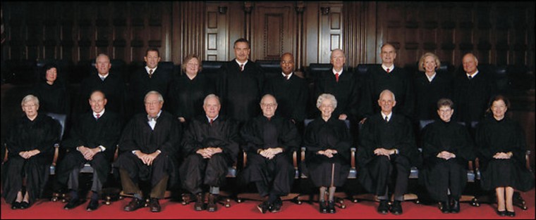 Seven of the 16 full-time judges on the U.S. Court of Appeals for the 6th Circuit, based in Cincinnati, were appointed by President Bush. (The photo includes some of the part-time senior judges.) 
