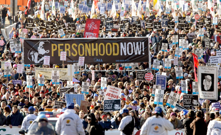 Image: Anti-abortion activists march in Washington