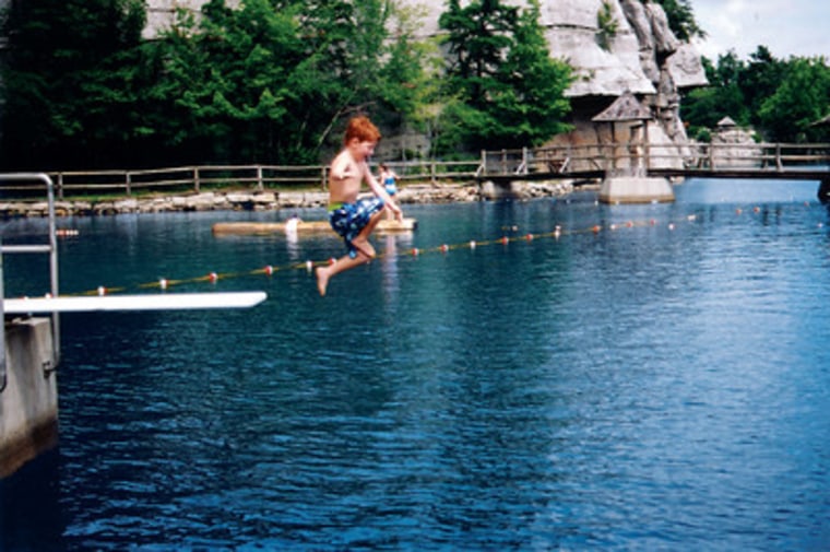 Families and couples enjoy Lake Mohonk on spectacular summer days, while sun bathing, jumping off the docks and diving board, or trying to master the log roll.