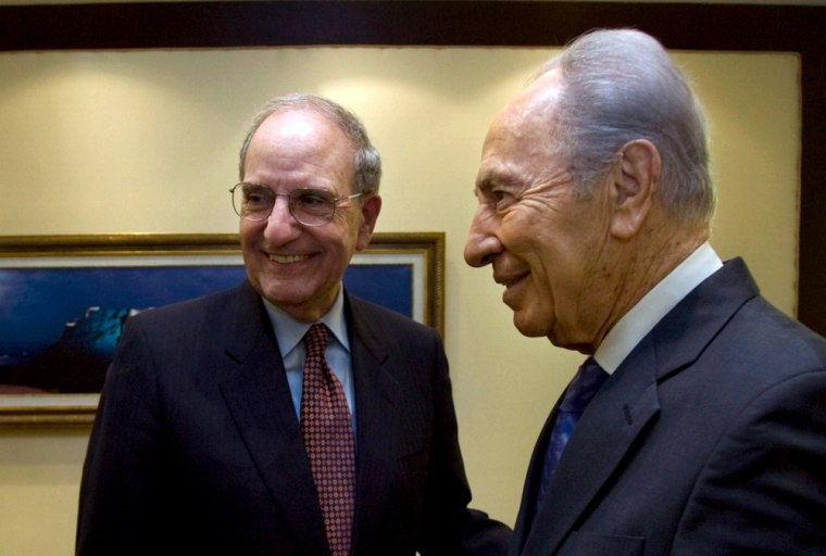 Image: George Mitchell, Shimon Peres