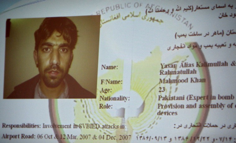 Image: Picture of a Pakistani national who the Afghan national security department arrested