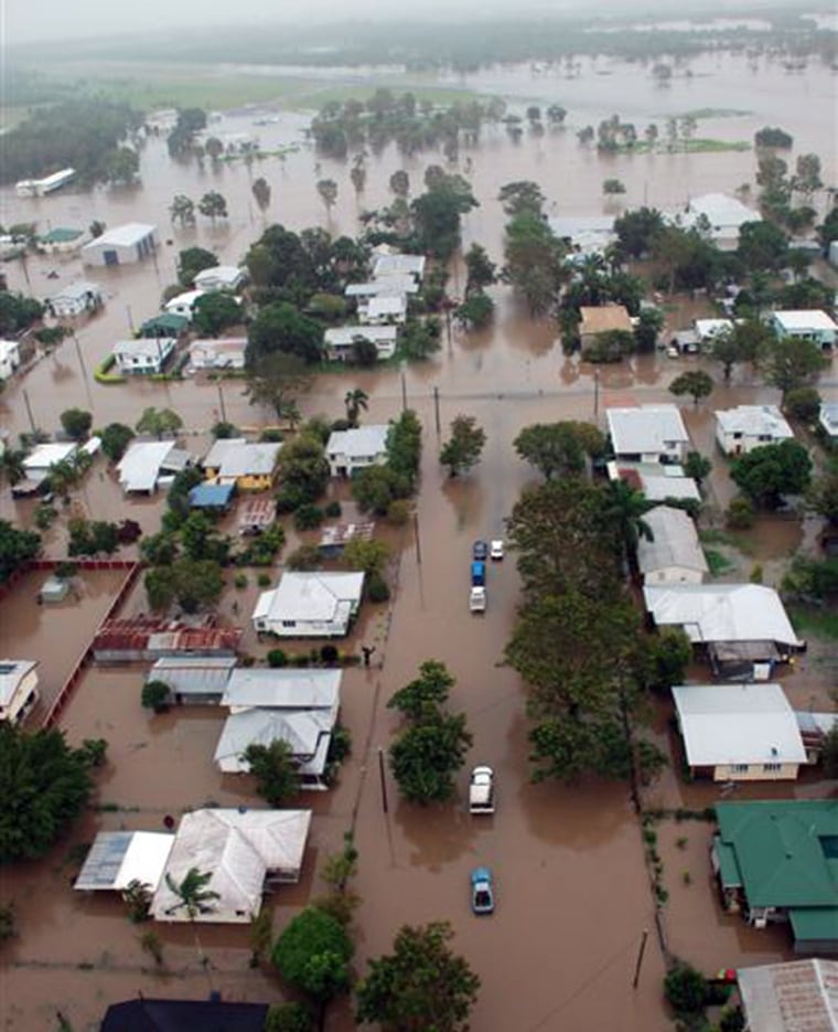 Image:  The flooded Ingham area between Cairns and townsville in north Queensland