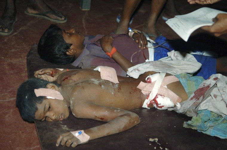 Image:  Sri Lankan ethnic Tamil boys in hospital