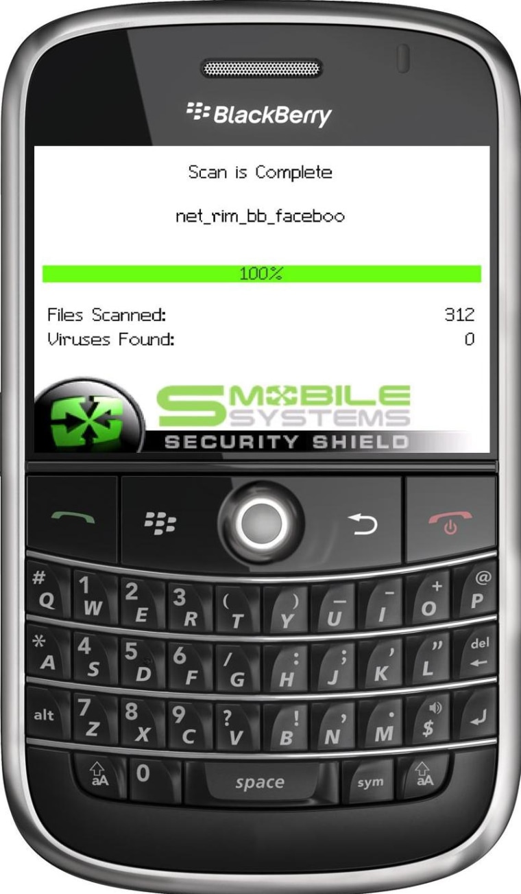 Image: Security software on BlackBerry