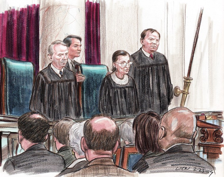 Image: Justice Ginsberg takes her seat