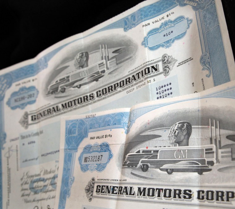 Image: General Motors Corporation stock certificates