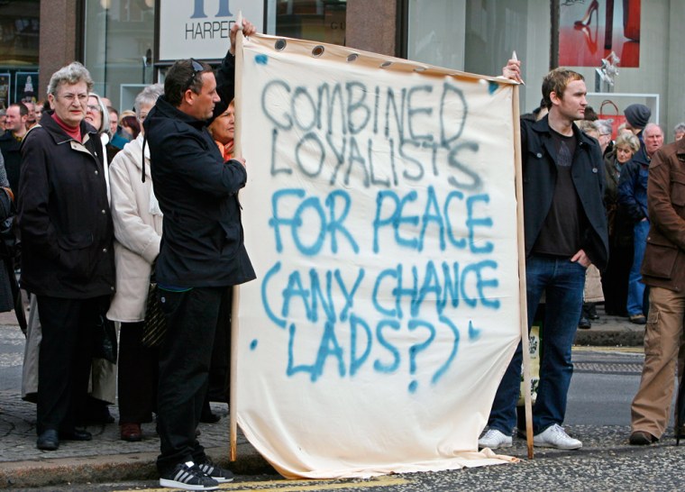 Thousands protest Northern Ireland violence