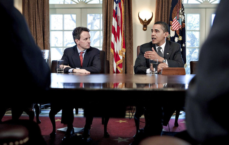 Image: Timothy Geithner, Barack Obama