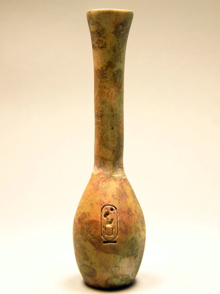 Image: A metal jar belonging to Hatshepsut
