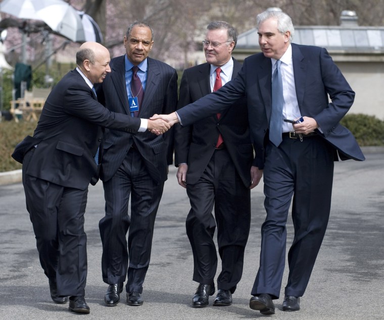 Image: Financial CEOs arrive at the White House for meeting with U.S. President Barack Obama
