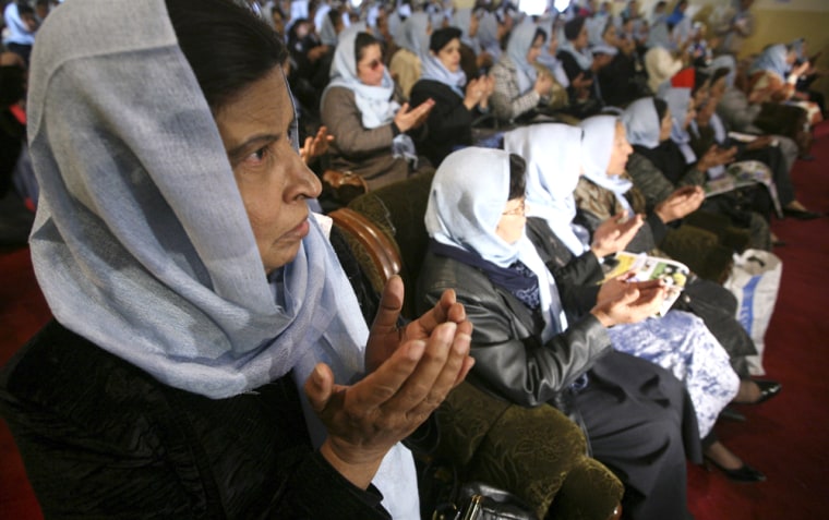 Image: Afghan women pray for justice and security