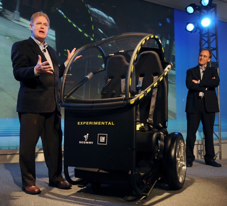 Image:  Segway Inc. CEO Jim Norrod unveils Project P.U.M.A. electric two-seat prototype vehicle