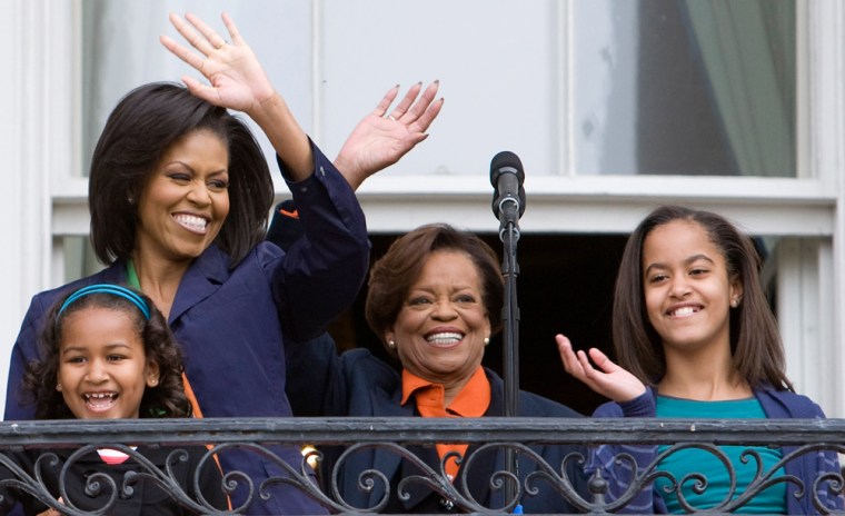 Image: U.S. President Barack Obama and first family wave from Truman Balcony of the White House during Easter Egg Roll