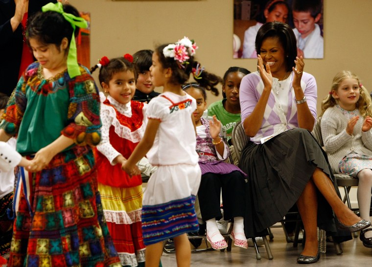 Image: Michelle Obama Attends Cinco De Mayo Celebration At Local DC School