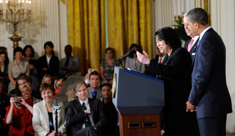 Image: Sonia Sotomayor is introduced as Obama's  Supreme Court nominee