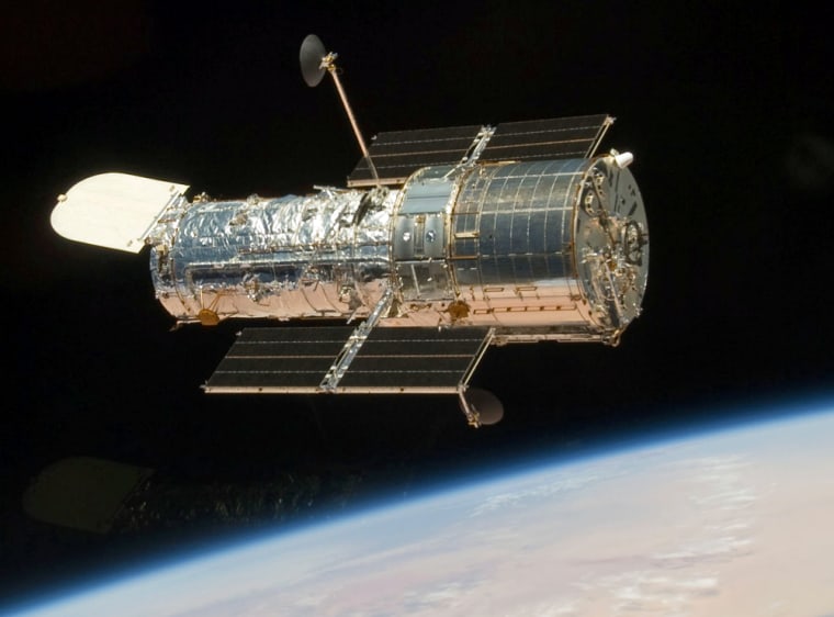 Image: Hubble Space Telescope after released from the Atlantis in May 2009.