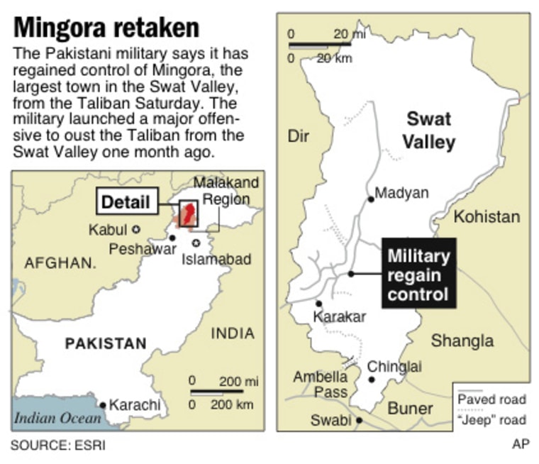 Trapped residents seek food in Swat town