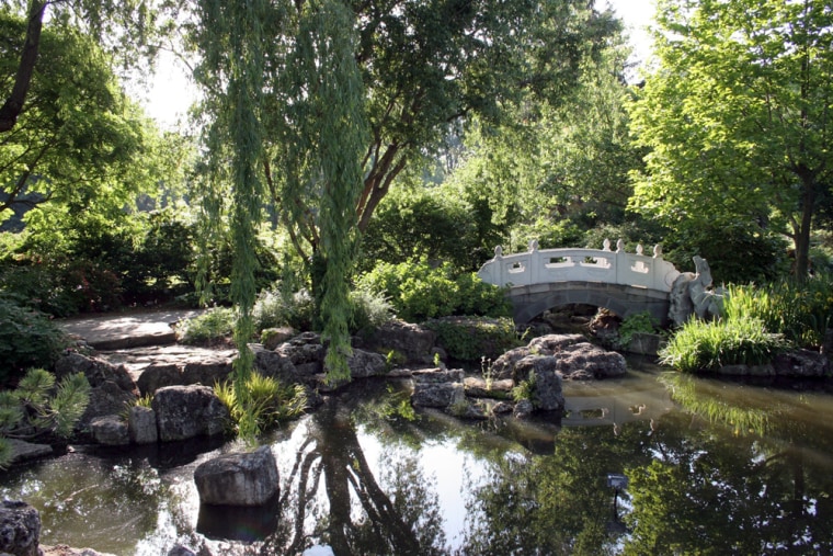 Image: Chinese garden at the Missouri Botanical Garden