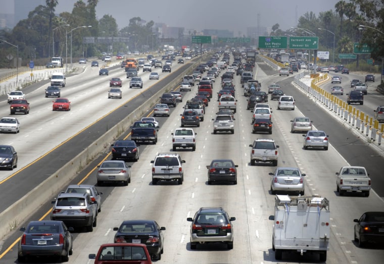 Image: heavy congestion on LA freeway