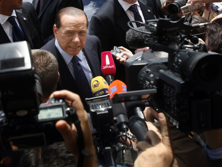 Image: Italy's Prime Minister Silvio Berlusconi