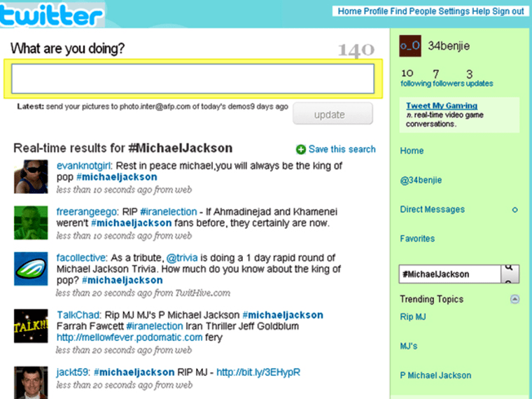 Image:  tweets on the micro-blogging site Twitter