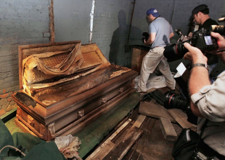 Image: The glass-topped casket of lynching victim Emmett Till
