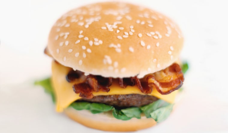 Images: Hamburger with cheese and bacon
