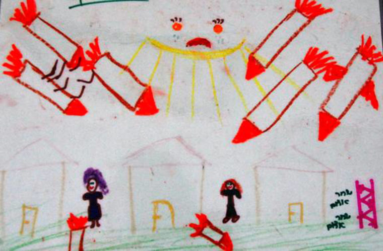 Image: A picture that a child in Sderot drew depicting their life