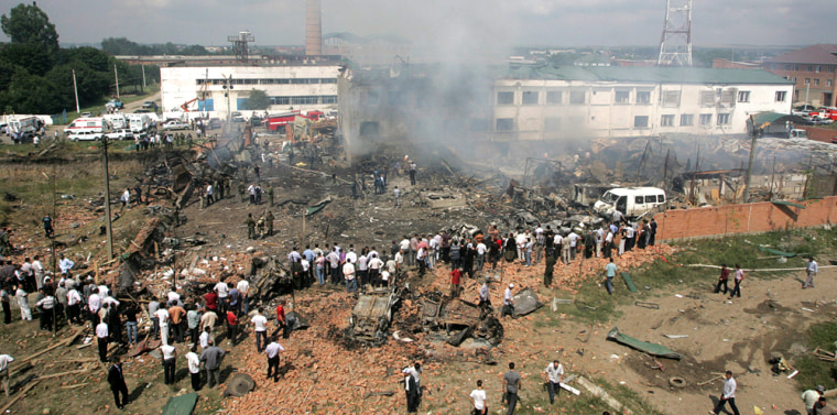 Image: the scene of an explosion in Russia.