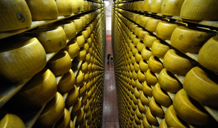 Image: Parmesan cheese vault