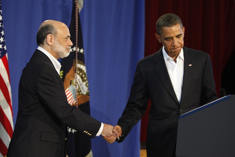 Image: Barack Obama, Ben Bernanke
